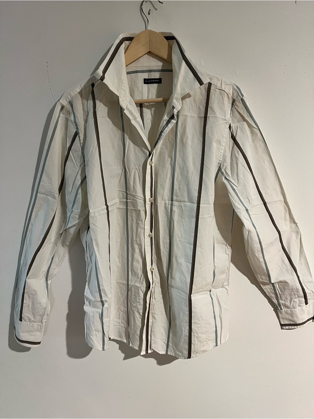 Men's striped collared shirt